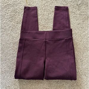 LOFT MAROON PONTE LEGGINGS NWOT